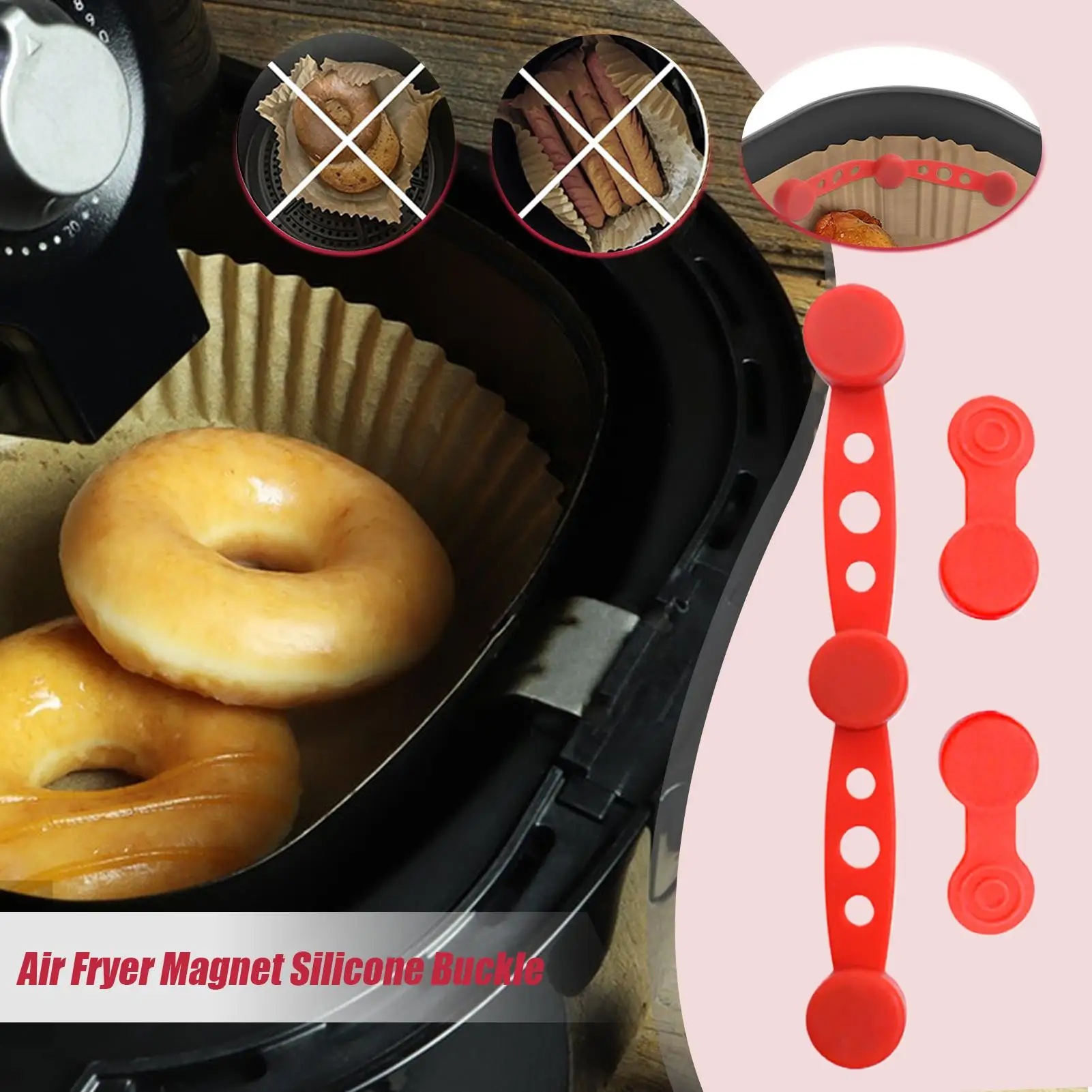 Air Fryer Magnetic Buckle Air Fryer Magnetic Silicone Clips Air Fryer Magnet Buckle Replacement Parts for Holding Down
