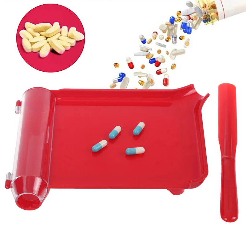 Pills Counting Tray Counter Dispenser Pharmacy Spatula Doctor Pharmacists Tool