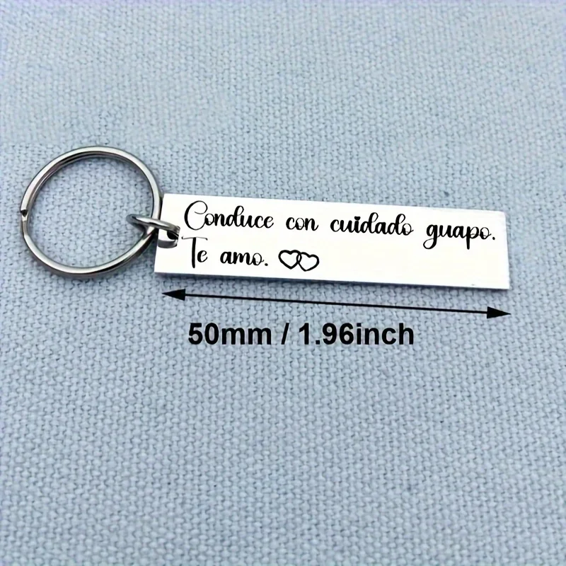 1PC Drive Safe Keychain I Love You Pendant Dad Boyfriend Gift Trucher Husband Valentiness's Day Driver Gift for Women Men