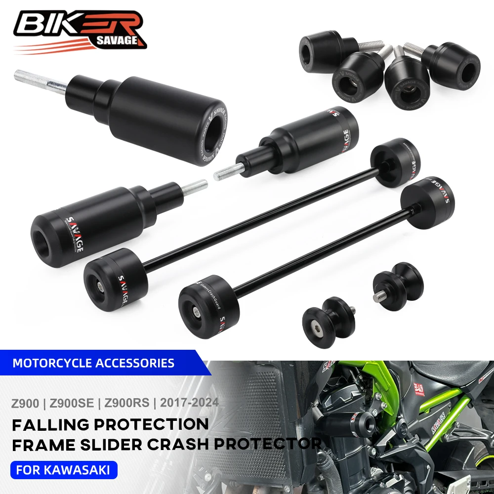 

For Kawasaki Z900 Z900SE Z900RS Frame Crash Slider Wheel Axle Sliders Exhaust Pipe Guard Protector Front Fork Fender Screws 2024