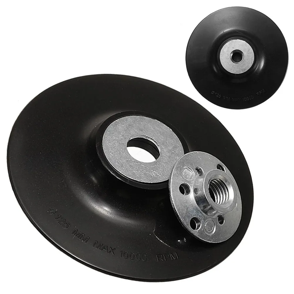 5ich 125mm Backing Pad Disc Backing Pad Tool 125mm Resin Fibre Discs With Lock Nut M14 Thread For Angle Grinder Sander Tools