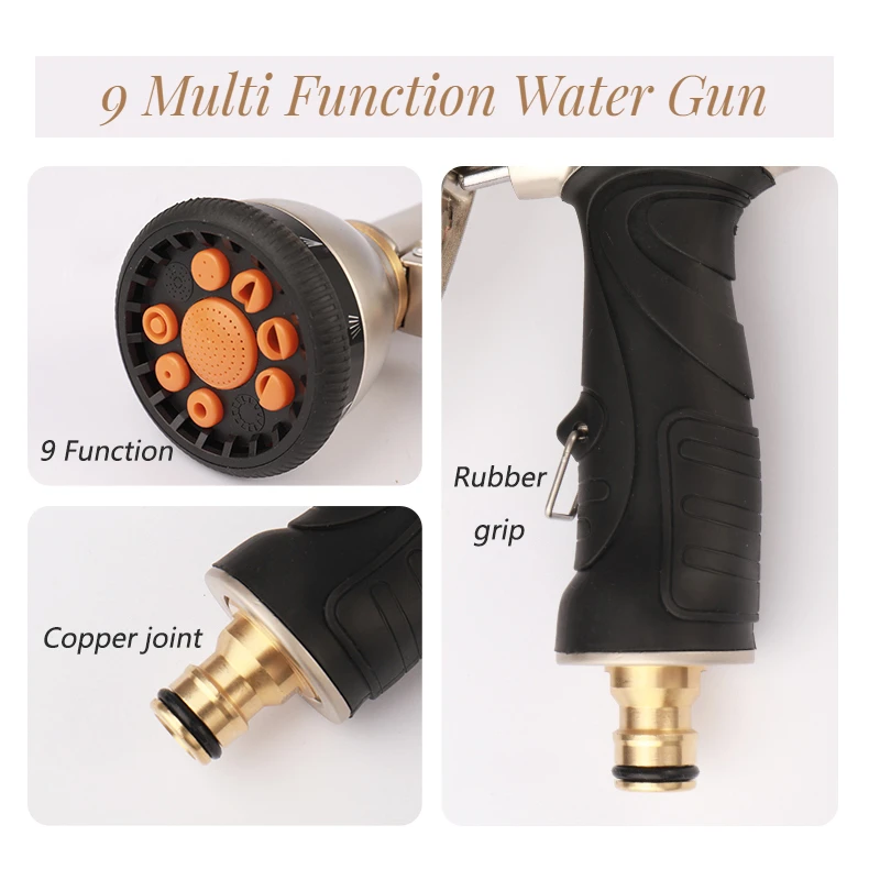 Expandable Magic Home and Garden Hose 25-100FT Flexible High Pressure Car Wash Pipe House Farm Watering Gun Set Hose Accesorries