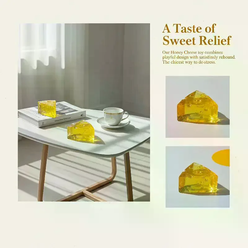 Honey Cheese Shaped Toy Silky Texture Slow Rising Perfect For Stress Relief