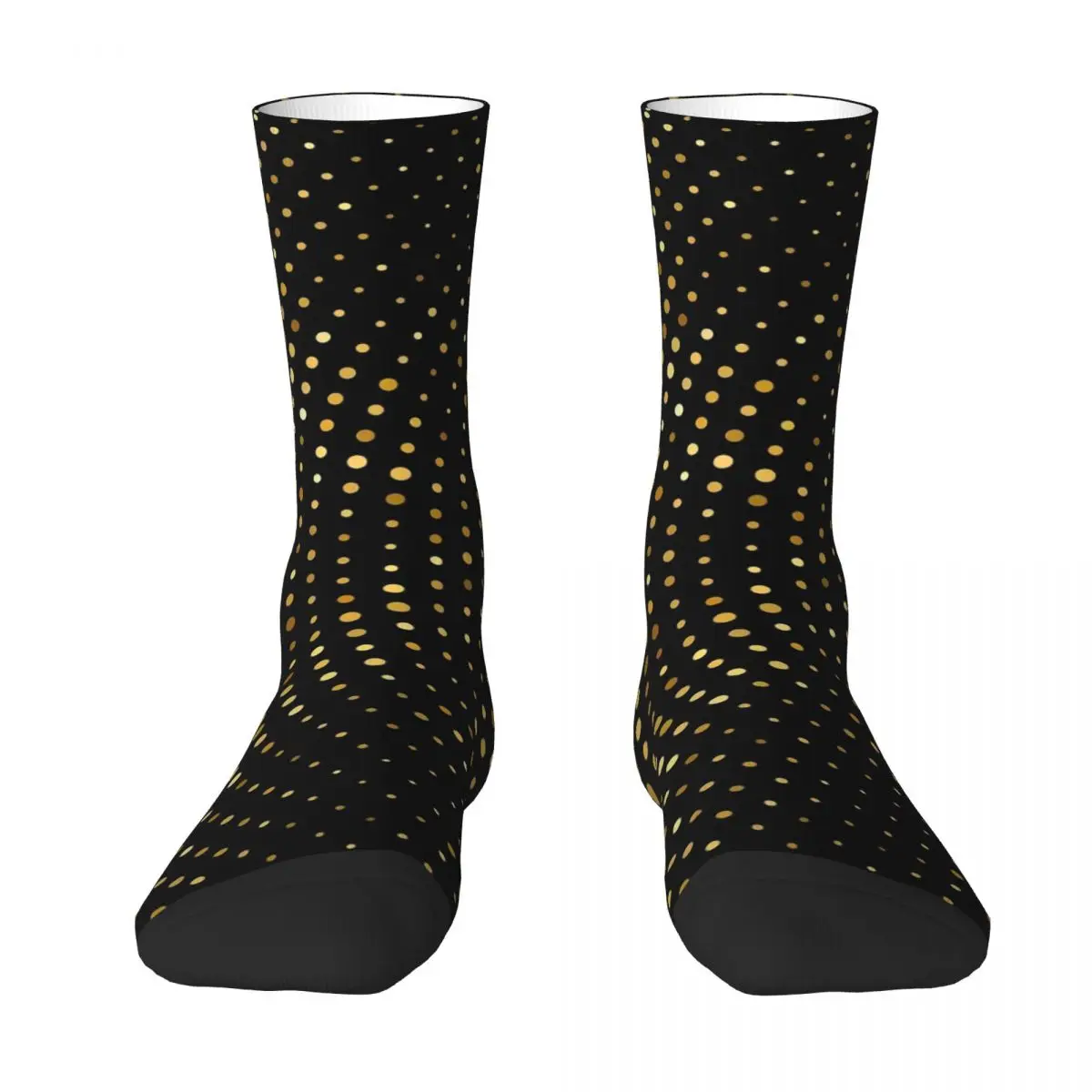 Gold Dot Socks Autumn Vintage Print Stockings Casual Ladies Soft Breathable Socks Graphic Climbing Non Slip Socks