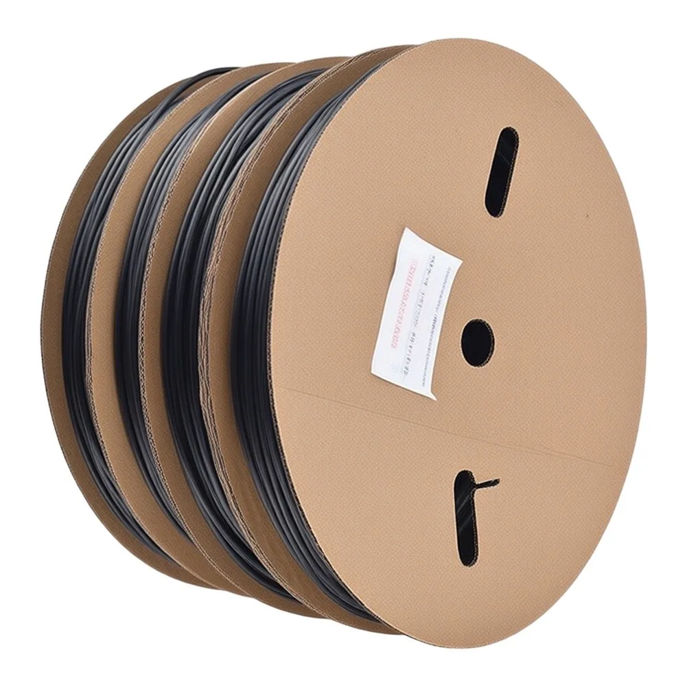 200m Black for pe Heat Shrink Tubing Roll 2:1 Shrink Ratio for wire for protection Solder Joints 1.5mm 2mm 2.5mm 3mm 4mm