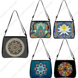 Mandala Flowerote Handbag Women Ethnic Traditional Shopping Bag Floral Print Shoulder Bag For Lady Traveling Messenger Bag