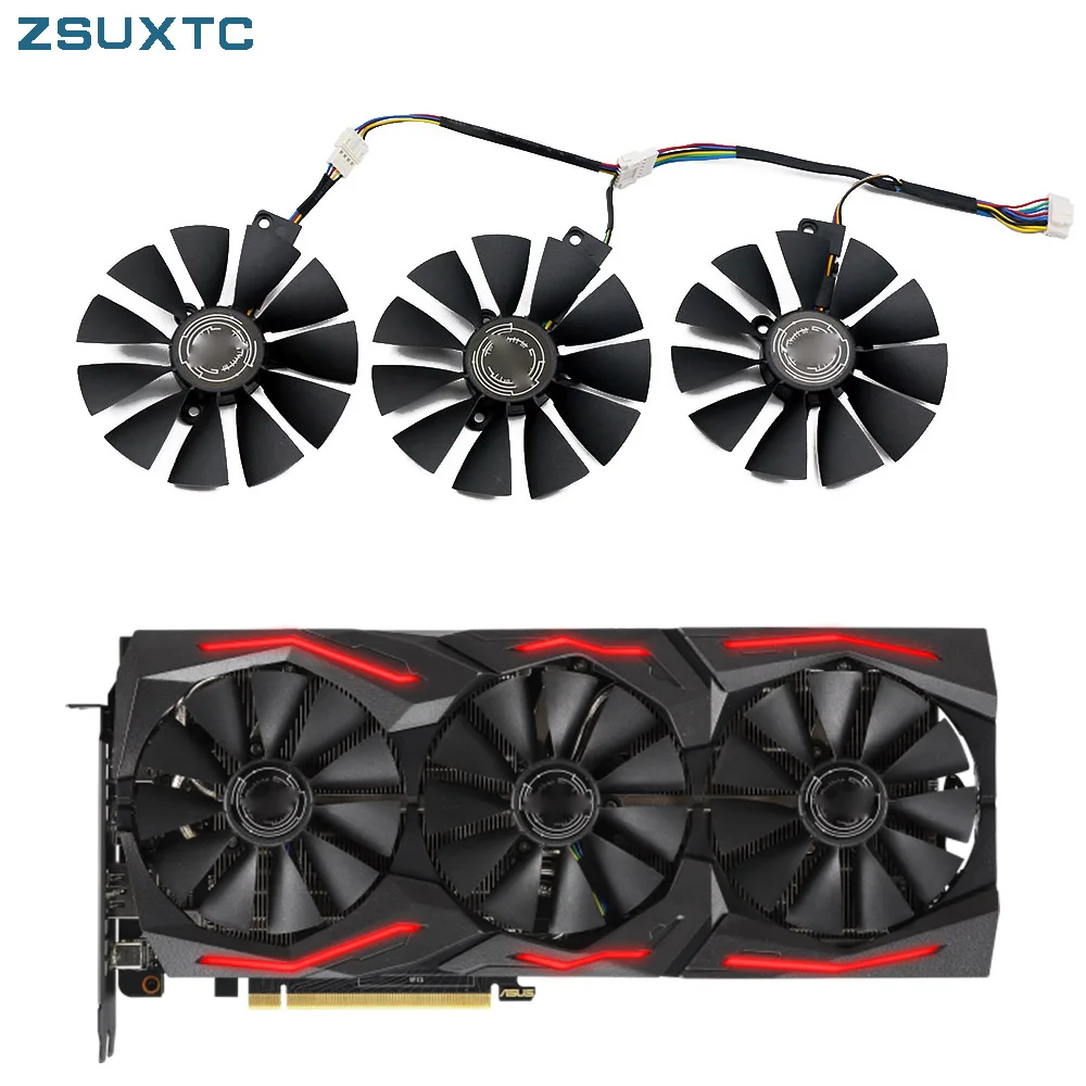 Neu für asus rog strix geforce rtx videokarten lüfter 87mm t129215sl t129215sh rtx2060 rtx2070 grafikkarten lüfter