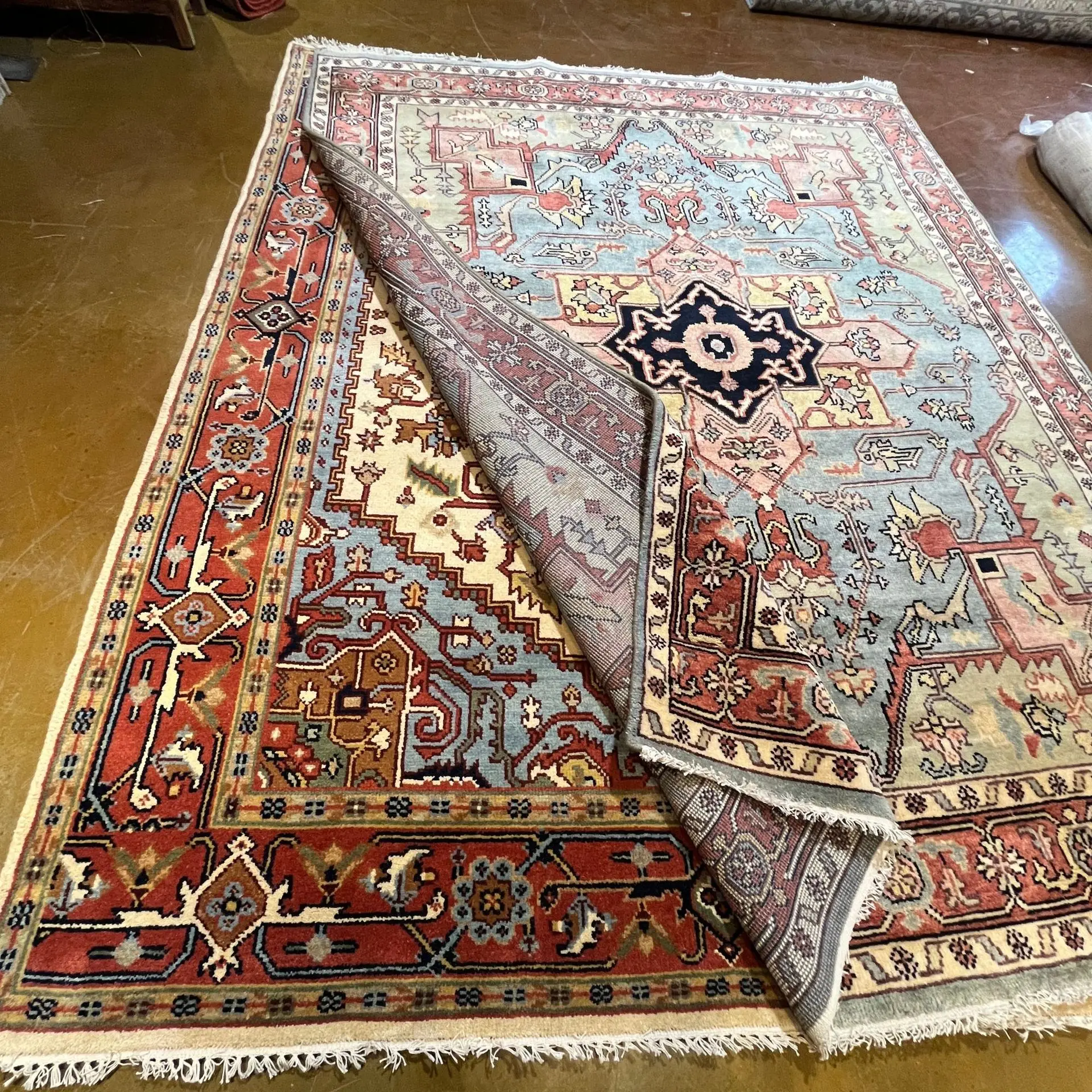 Vintage ethnic style carpet living room coffee table mat American vintage bohemian moroccan bedroom bedside blanket