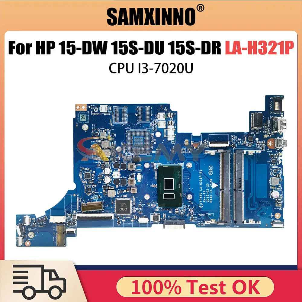 FPW50 LA-H321P Notebook Mainboard For HP 15-DW 15S-DU 15S-DR Laptop Motherboard L51984-001 L51984-601 With i3-7020U CPU DDR4