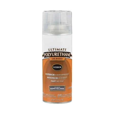 Clear, Polyurethane Oil-Based Semi-Gloss Spray-6081, 11.25 oz