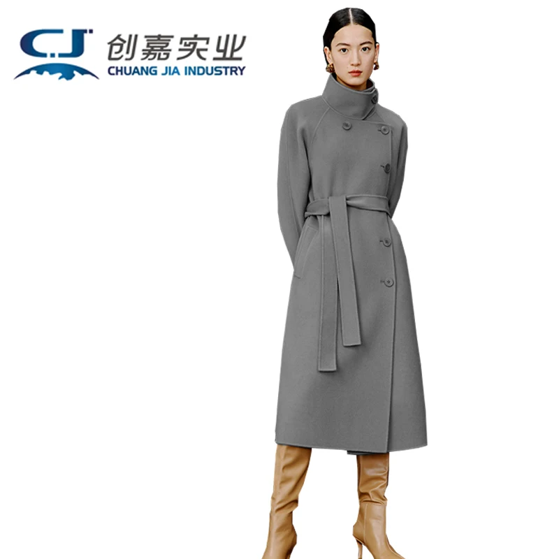 Double-sided Cashmere Autumn Winter Women's Coat Camel Wool Elegant and Noble Coat Soft and Delicate Light Luxury Women's Wear