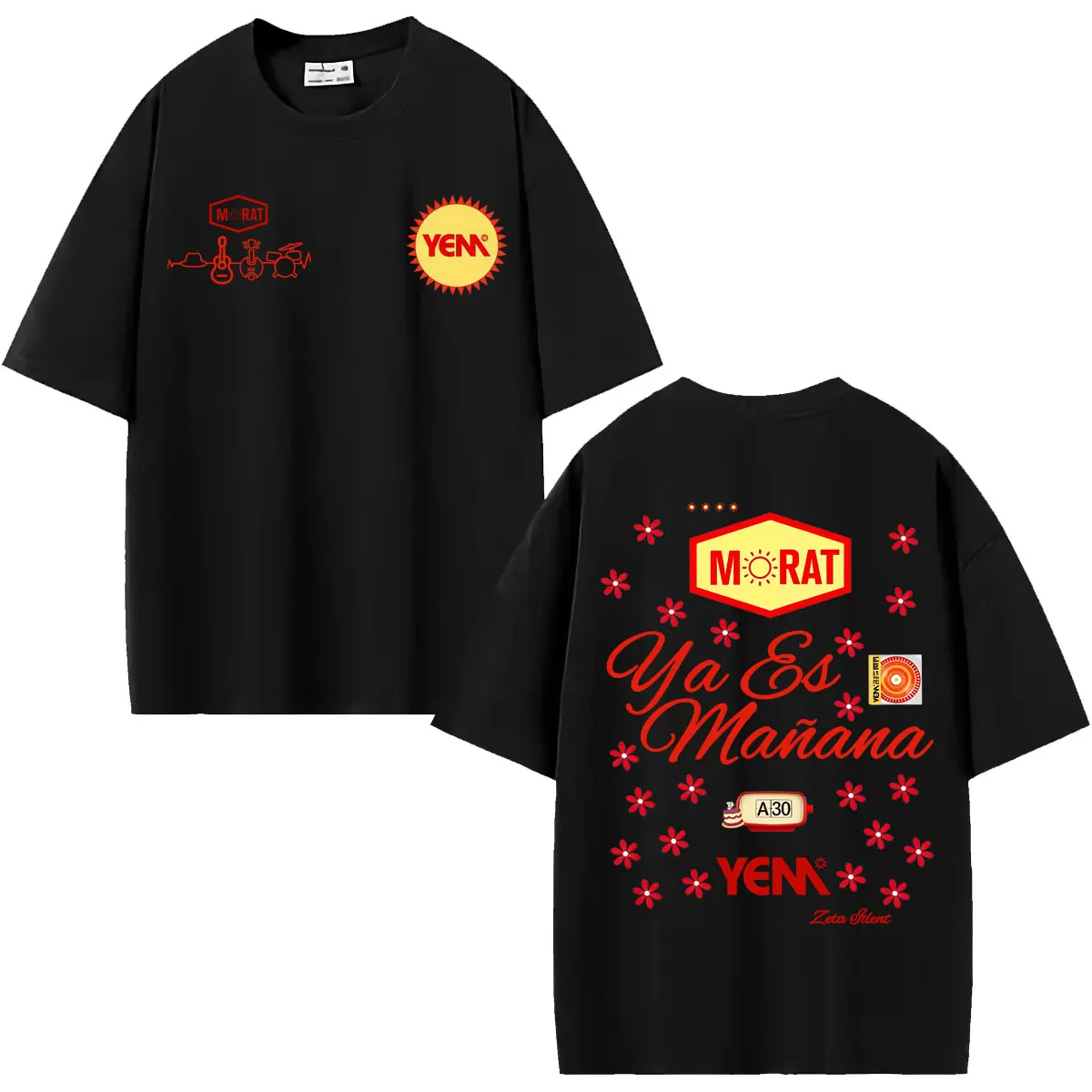 Camiseta de la banda Morat Ya Es Manana Yem, camiseta informal de algodón para hombre y mujer, camisetas de gran tamaño, camisetas Harajuku Hip Hop High Street
