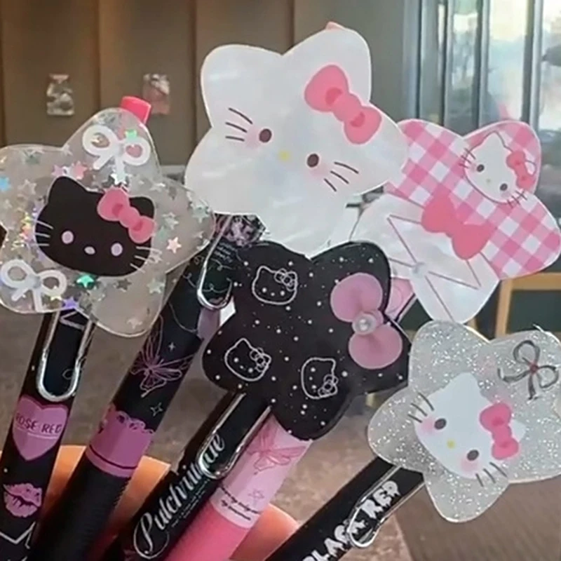 

Hello Kitty Girls Stationery Pen Sanrio KT Cat 0.5mm Gel Pens Kawaii Student Supplies Kids Toy Gifts