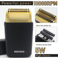 10000RPM ROSYOUS RS-620 Men's Shaving Machine Double Foil Cordless USB Interface Oil Head Electric Shaver Professional Trimmer