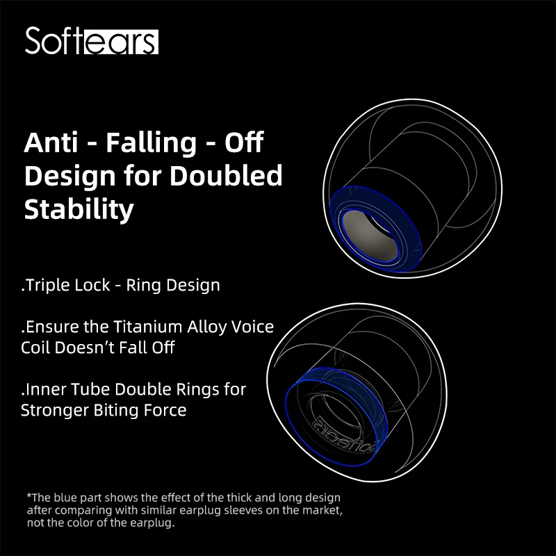 Softears UT سبائك التيتانيوم ملف صوتي سماعات الأذن لسماعات HiFi داخل الأذن السائل سيليكون سماعات الأذن سدادة الأذن كم الفوهات S/M/L