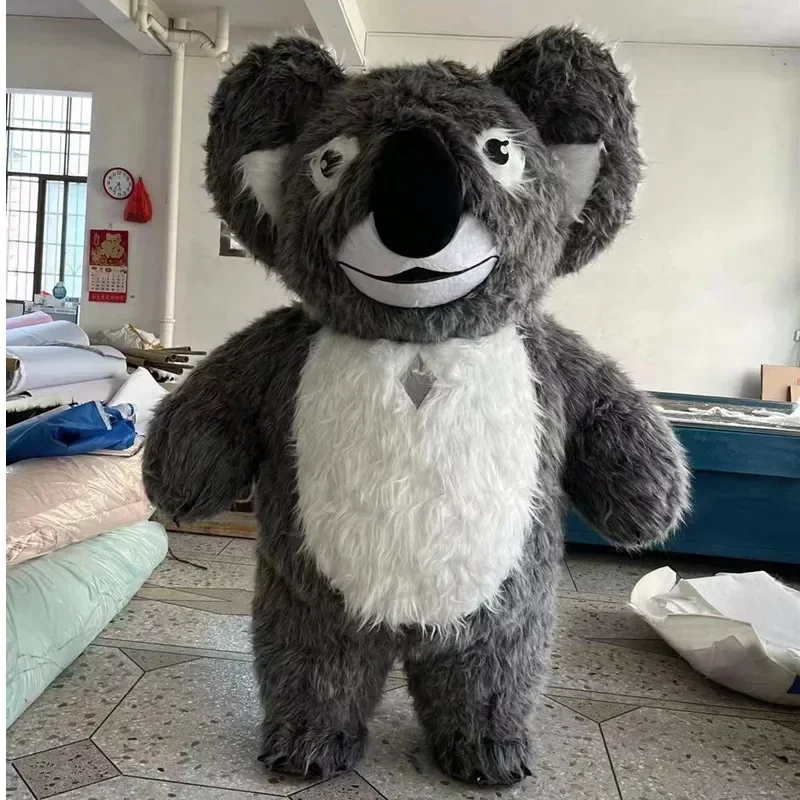 2m/2.6m Inflatable Pink Koala Mascot Costume Cartoon Walking Doll for Halloween Christmas Blow up Outfit No Battery