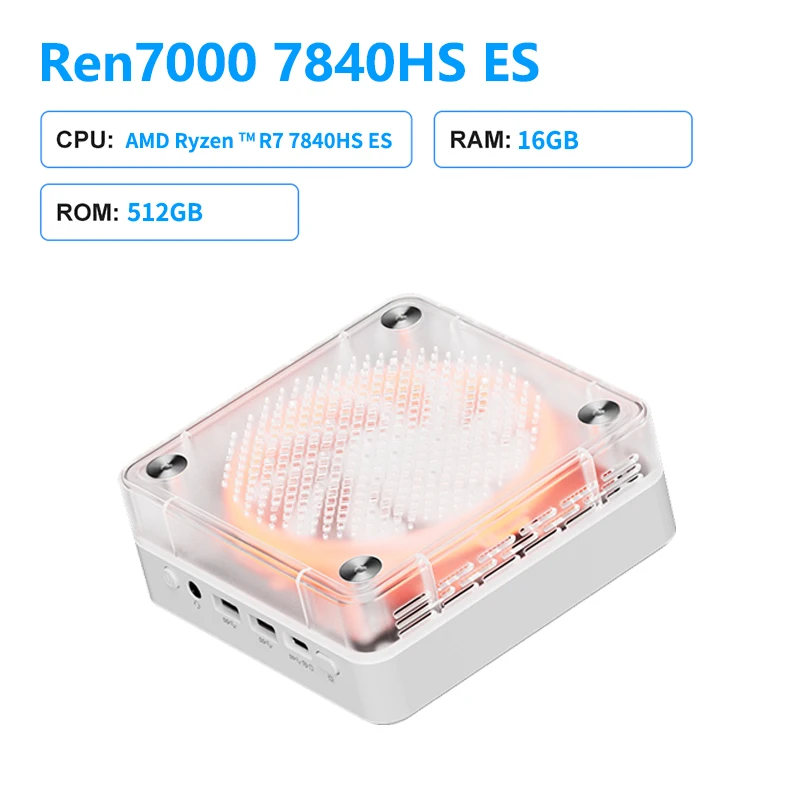 TOP AMD Ryzen7 R7 7840HS ES MINI PC Windows 11 8 แกน 16 เธรด DDR5 4800 MHz 256/512GB M.2 SSD WIFI6 BT5.2 เดสก์ท็อป PC เกม