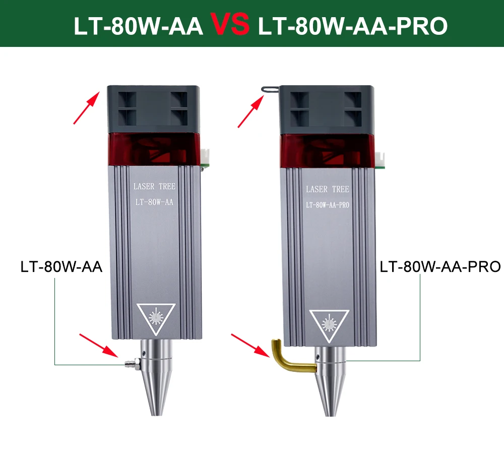 LASER TREE Laser Module 10W Optical Power Fixed Focus Laser Head With Air Assist for CNC Laser Engraver Cutting Wood DIY Tools
