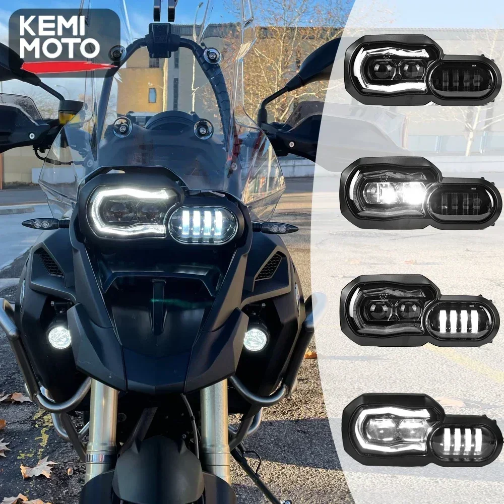 ¡Gran venta! Faros delanteros aprobados por E-mark para BMW F650GS F700GS F800GS ADV F800R luces de motocicleta conjunto completo de faros LED