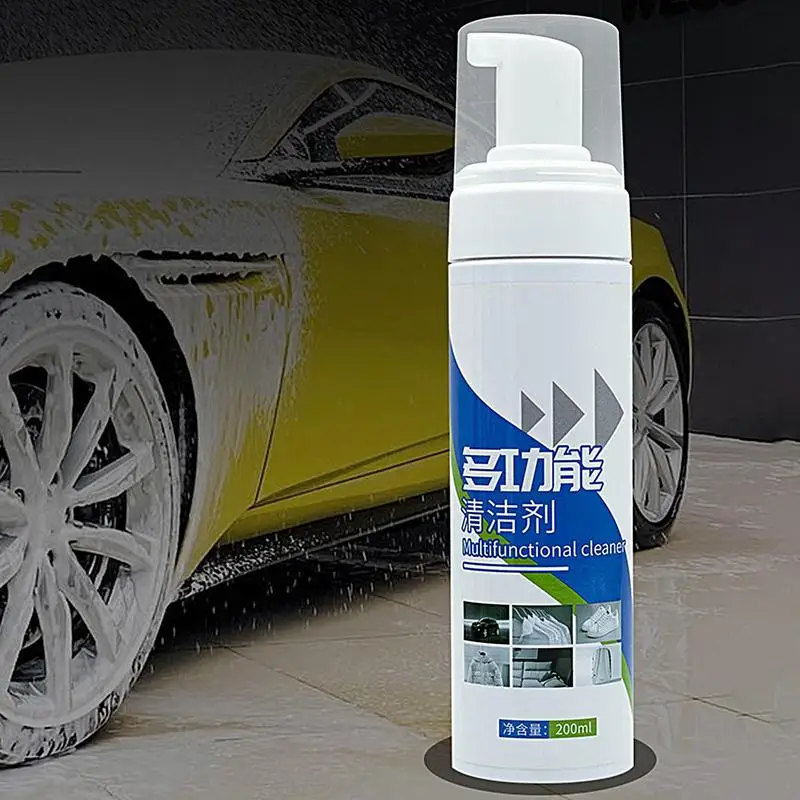 Auto-interieurreiniger Auto Detaillering Spray 200ML Multifunctioneel Leer Decontaminatie Schuimreiniger Huishoudelijke vlekverwijderaar Voor