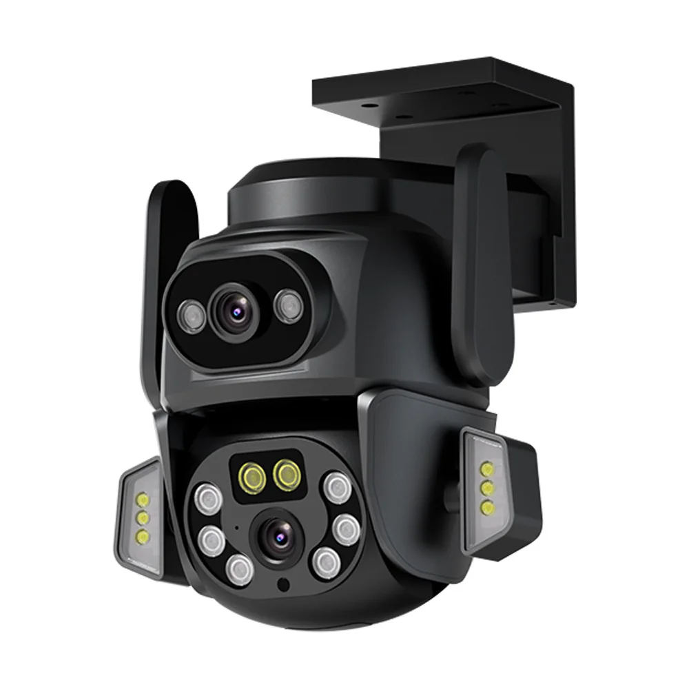 WIFI Dual-lens Camera 4MP Monitor 3D Positioning Smart Phone Remote Tracking Night Vision Home Security CCTV Surveillance