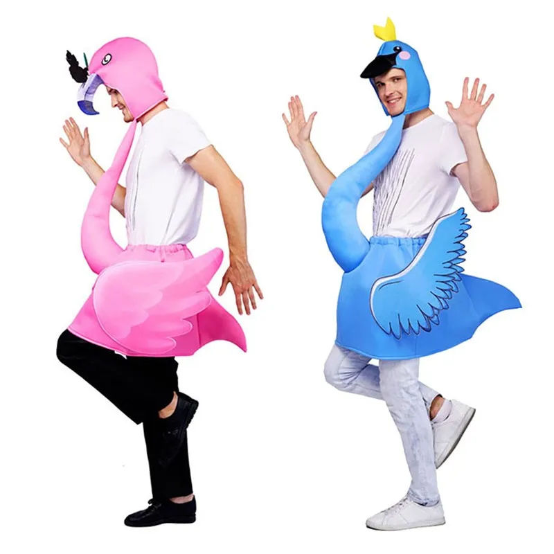 

Halloween Funny Party Flamingo Costume Bluebird Fancy Dress Company Annual Meeting Performance Clothes Women's Ethnic Wear