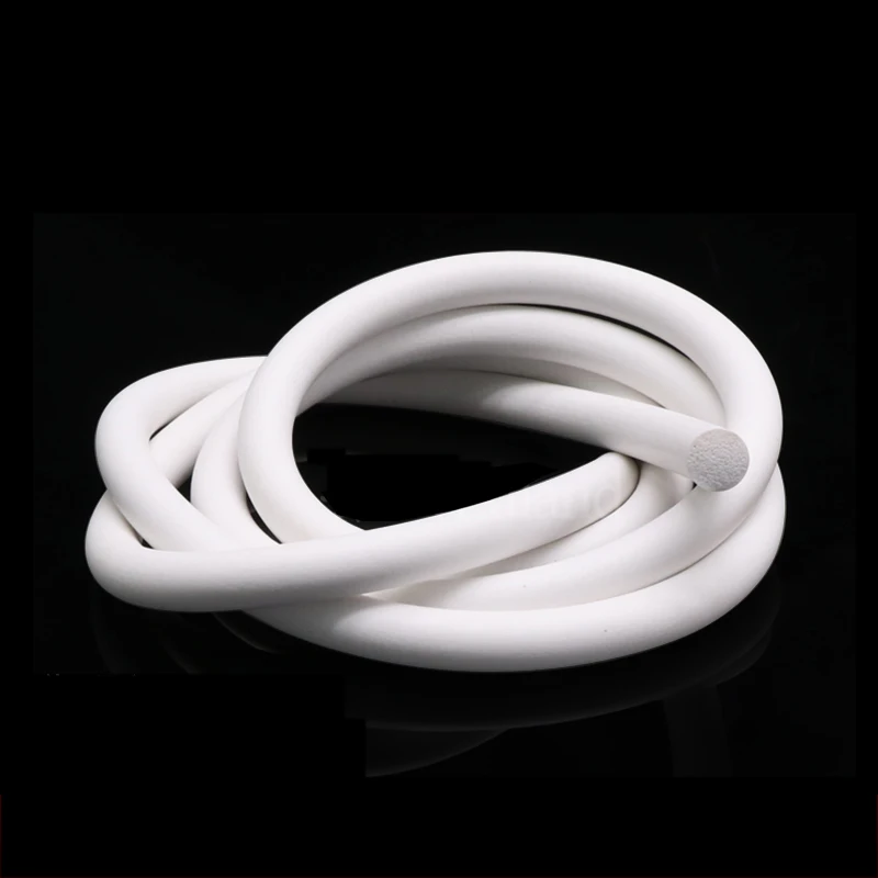 1/2/5/10Meters White Silicone Rubber Sponge Strip Round Solid Foaming Cord For Car Door Window Waterproof Soundproof Sealing