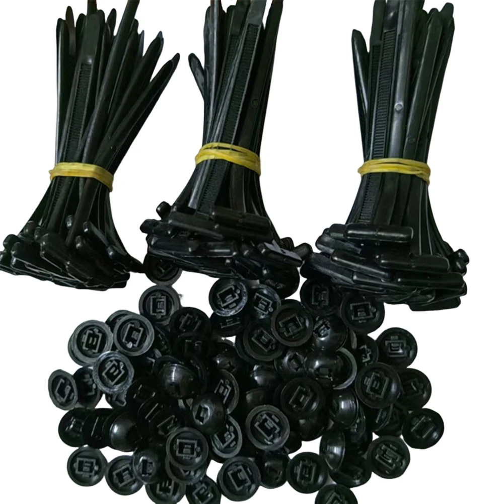 Support d'attaches zippées en Nylon autobloquantes, avec conception de broche et de boutons, attaches de câble en plastique, polyvalentes pour la fixation automatique quotidienne de voiture