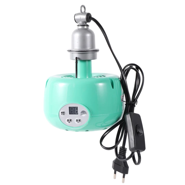 Lampa grzewcza dla zwierząt, ciepłe światło dla zwierząt, termostat do grzania kurczaków, grzejnik z kontrolerem temperatury, lampa grzewcza do terrarium, 220V