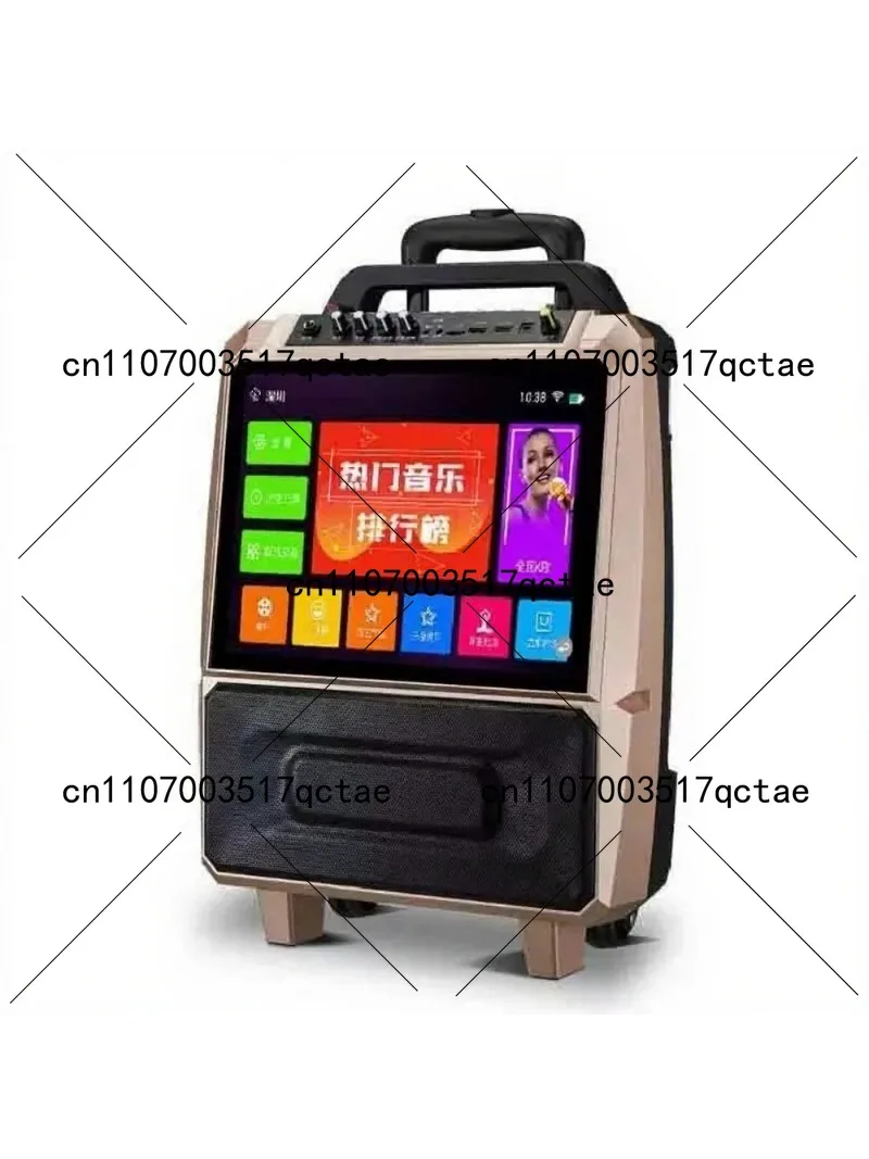 Portable Wireless Speaker with Video Player, Built-in Microphone, Square Dance Stereo with Large Display Screen