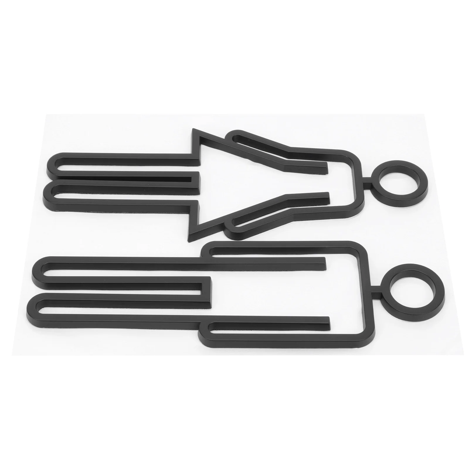 

1 Pair Toilet Signs Toilet Identification Plates Restroom Guiding Signs Washroom Sign Plate Long Lasting Use Easy Simple