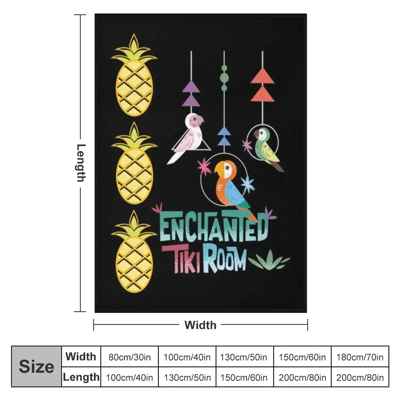 Enchanted Tiki Room T-Shirt Throw Blanket couch cozy soft plush fuzzy picnic outdoor blanket