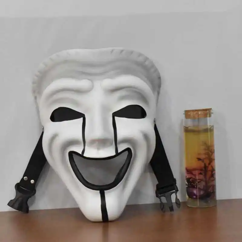 Le Cool Funny and scary smiley face mask, blank Halloween ghost parade costume prop headgear new view 4