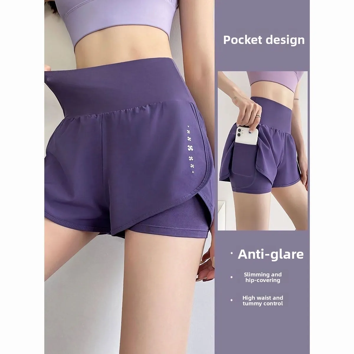 Pantaloni da yoga traspiranti a vita alta da donna sottili estivi Fitn Sport a vita alta T-lunghezza quarti Pantaloni casual attillati