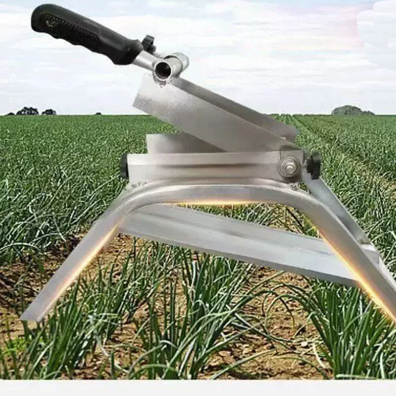 Manual Double Head Garlic Stem Root Cutter Labor Saving Hand Operated Garlic Seedling Trimming Tool