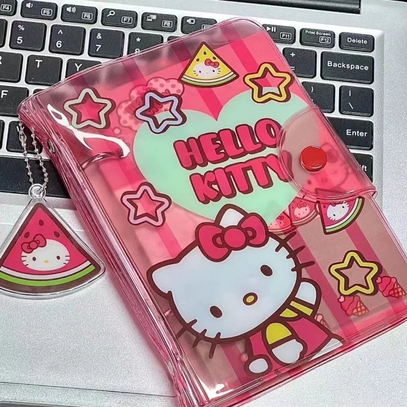 

Hello Kitty Loose leaf Notebook Cute Anime Student Supplies B6 Soft Leather PVC Cartoon Notebook Desktop Ornament Gift Wholesale