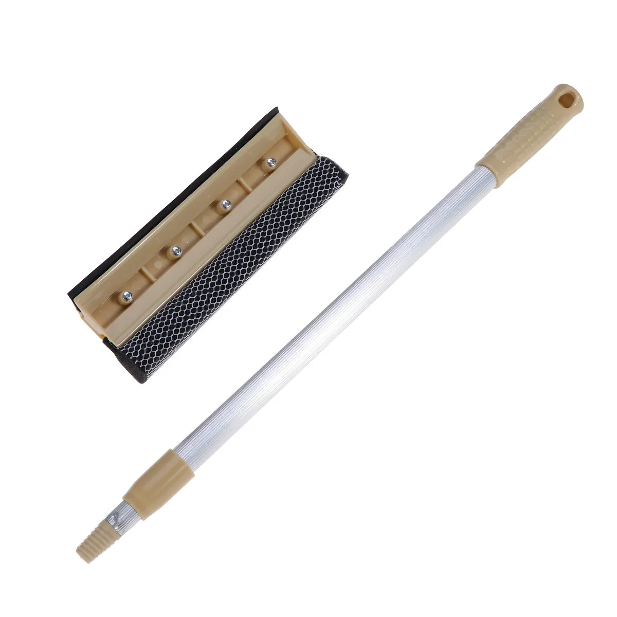 Telescoping Squeegee Cleaner with Absorbent Microfiber Blade Reaches High Windows Effortlessly Streak Free Shine