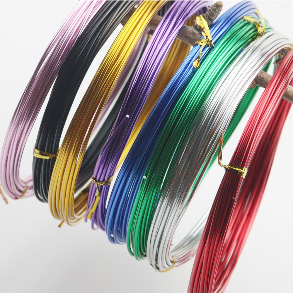 2/5M 1.5MM Electroplated Multicolor Metal Aluminum Wire DIY Jewelry Making Handmade Necklace Bracelet Process