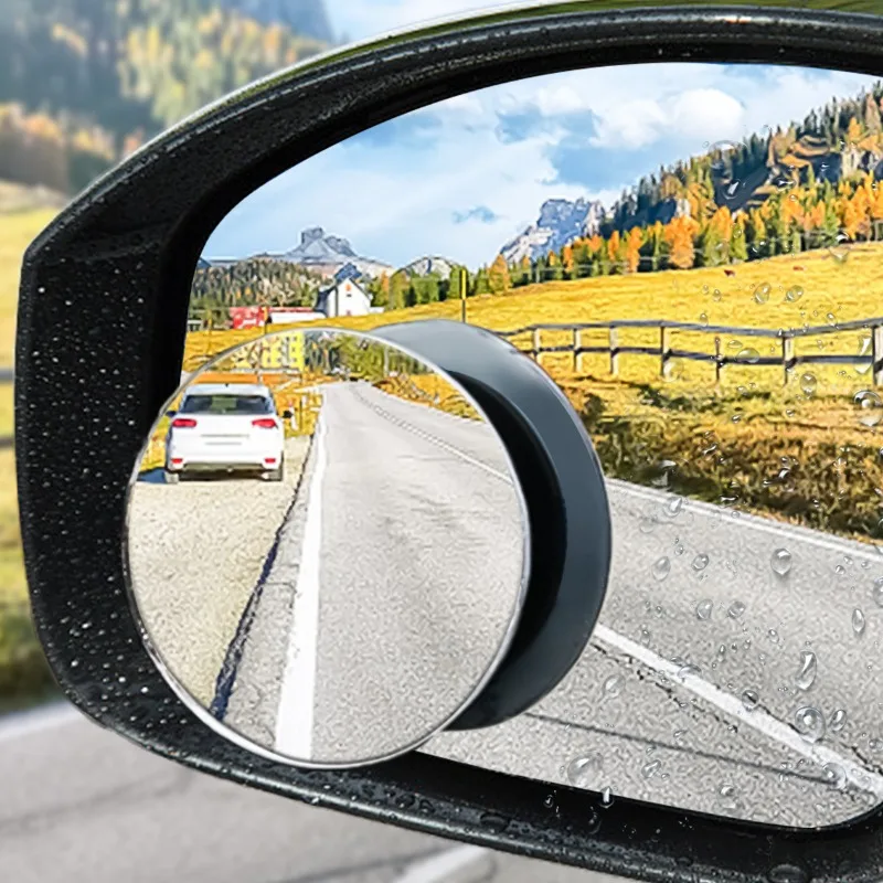 4/2/1pcs Car Reversing Blind Spot Mirror 360 Degree Rotatable Adjustable Reflector Car Reversing Aid Rear View Convex Mirror