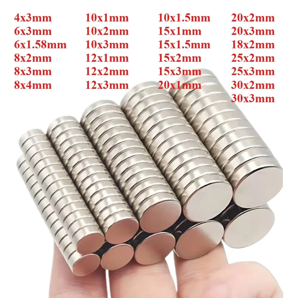 Round Multi‑Purpose Magnets Kit, Flexible Magnetic Set for Garage, Office, Household Hand‑made and Laboratory Use