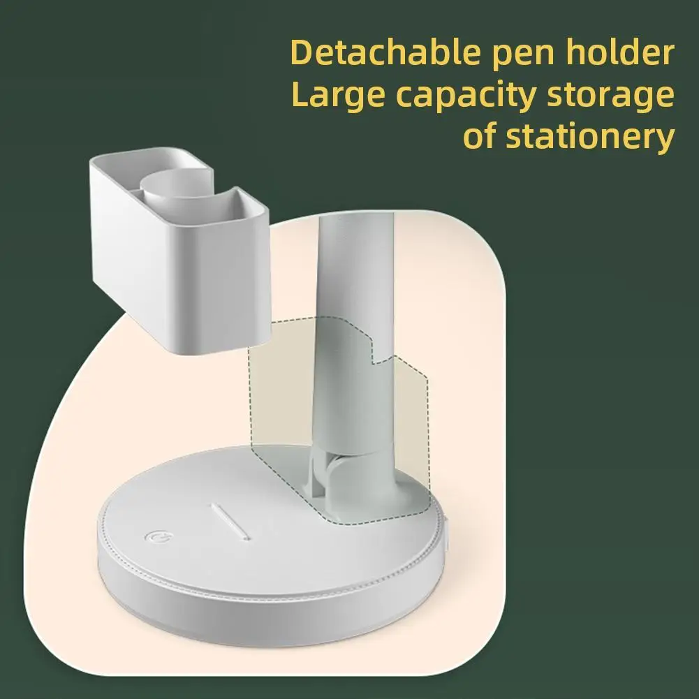 ペンホルダー付きの調節可能なLEDテーブルランプ,タッチデスクランプ,目の保護,寝室のランプ,オフィスと学生のための新しい