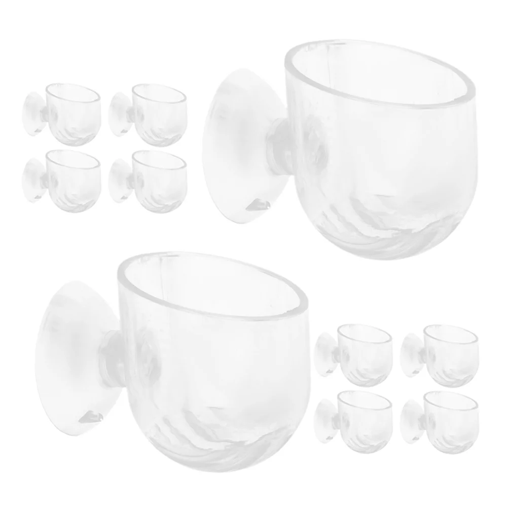 

10Pcs Aquarium Planter Cups Hanging Suction Cup Hydroponic Fish Tank Plant Holder Feeding Cone Cup Decor Aquarium Worms Feeder