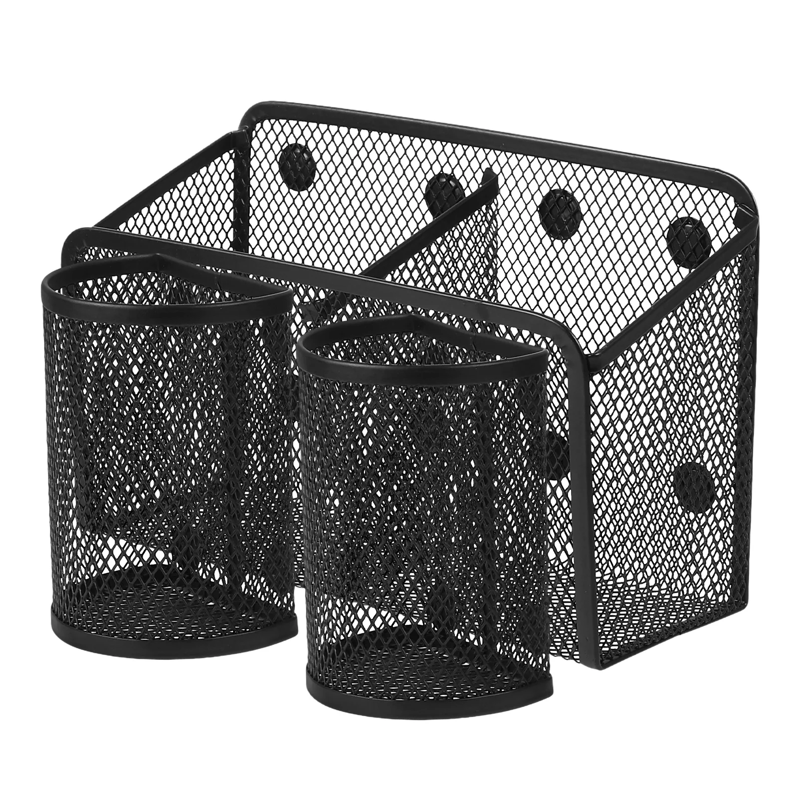 3 قطعة حامل قلم مغناطيسي معدني قلم رصاص خزانة منظم سلة شبكية للثلاجة السبورة الفصول الدراسية تخزين الملحقات #1