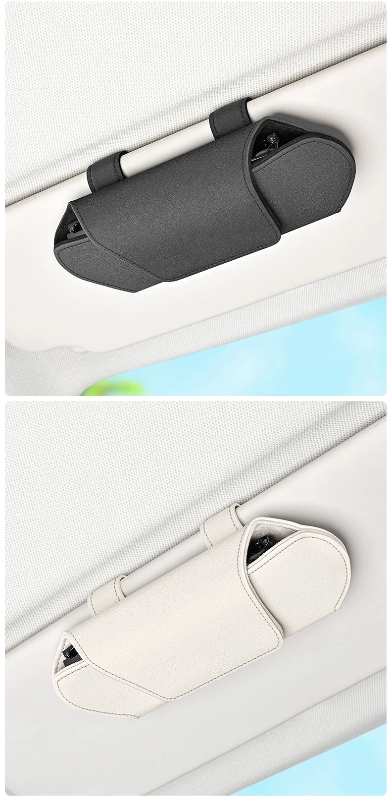 Magnetische Saugnapf-Brillenhalterung für Auto-Sonnenblende Hochwertige Sonnenbrillenbox Auto-Innenausstattung Zubehör – Detail 19