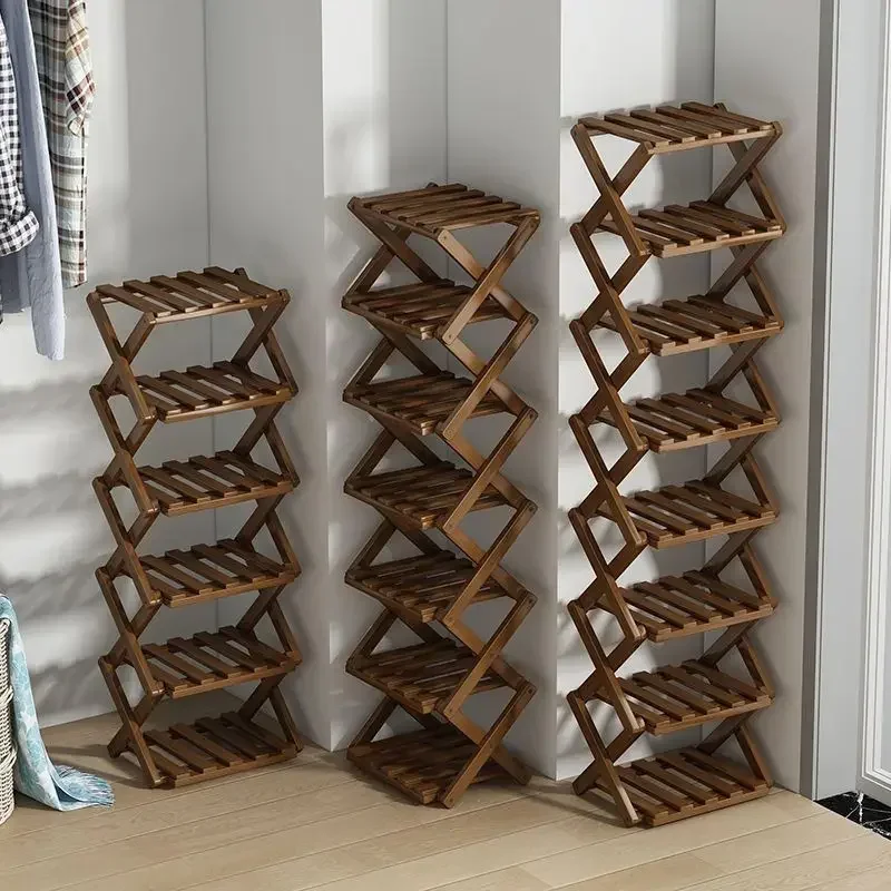 Free Installation Integrated Foldable Simple Logs Shoe Rack Space Saving Cabinets Stackable Organizer Shoes Shelf High Quality