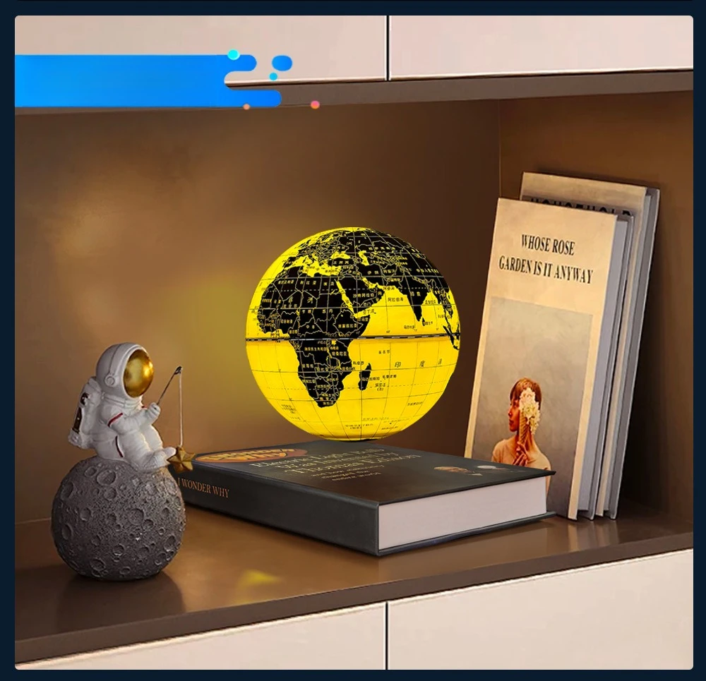 6-inch Book Magnetic Levitation Globe Three-dimensional Office Desk Decoration Home Atmosphere Decoration