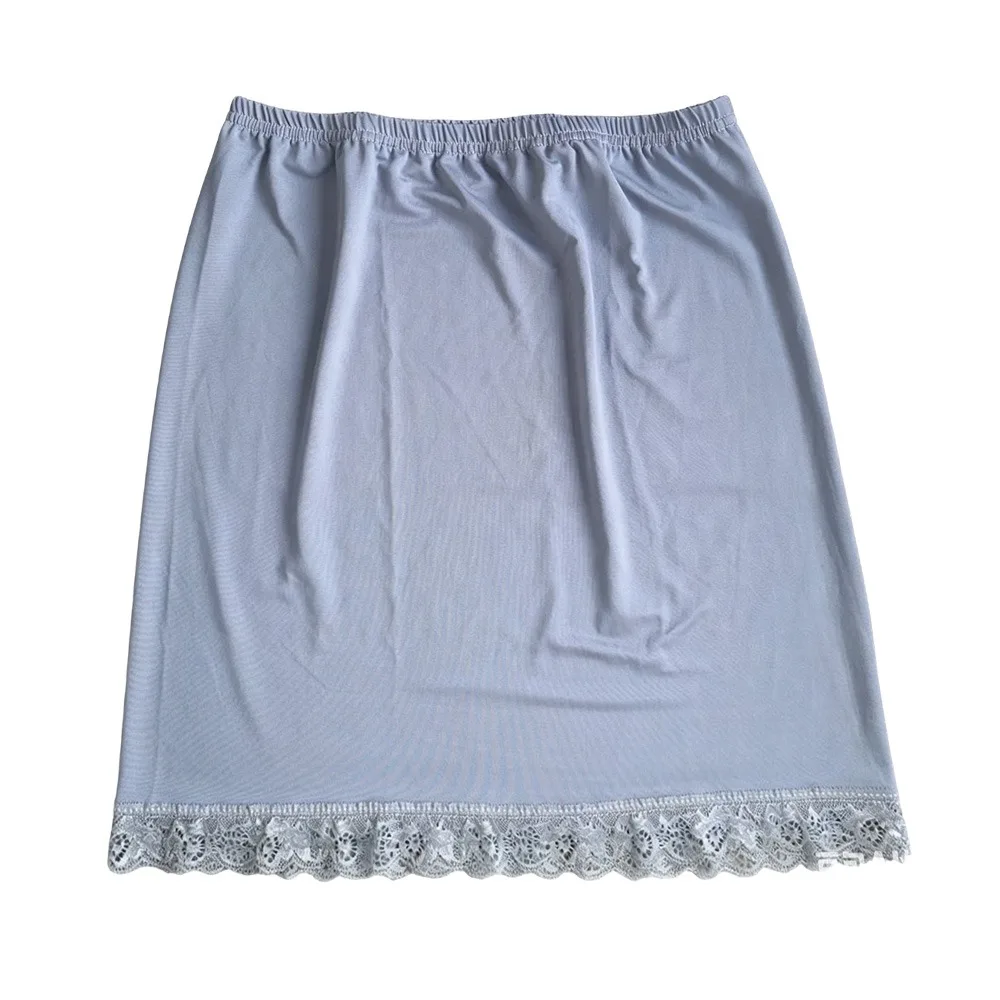 Fashion Lace Inner Layer Lace Slip Skirt Soft Loose Fit Style Anti-Sheer Liner Breathable Half Slip Dress Daily Dress