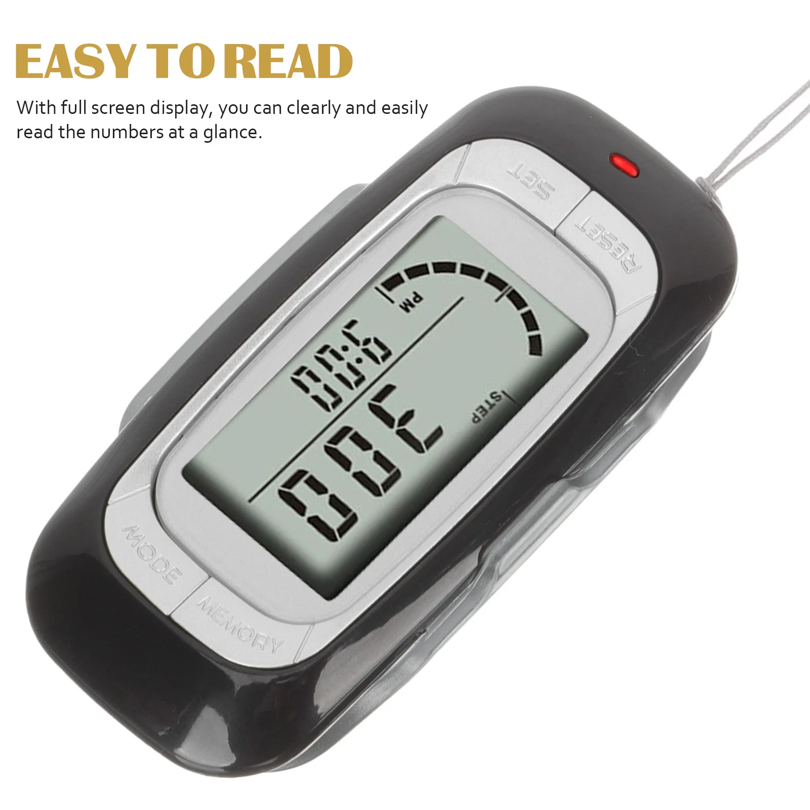 

Pedometer Portable Step Counter Hiking Walking Calorie Passometer Outdoor Fitness Tracker