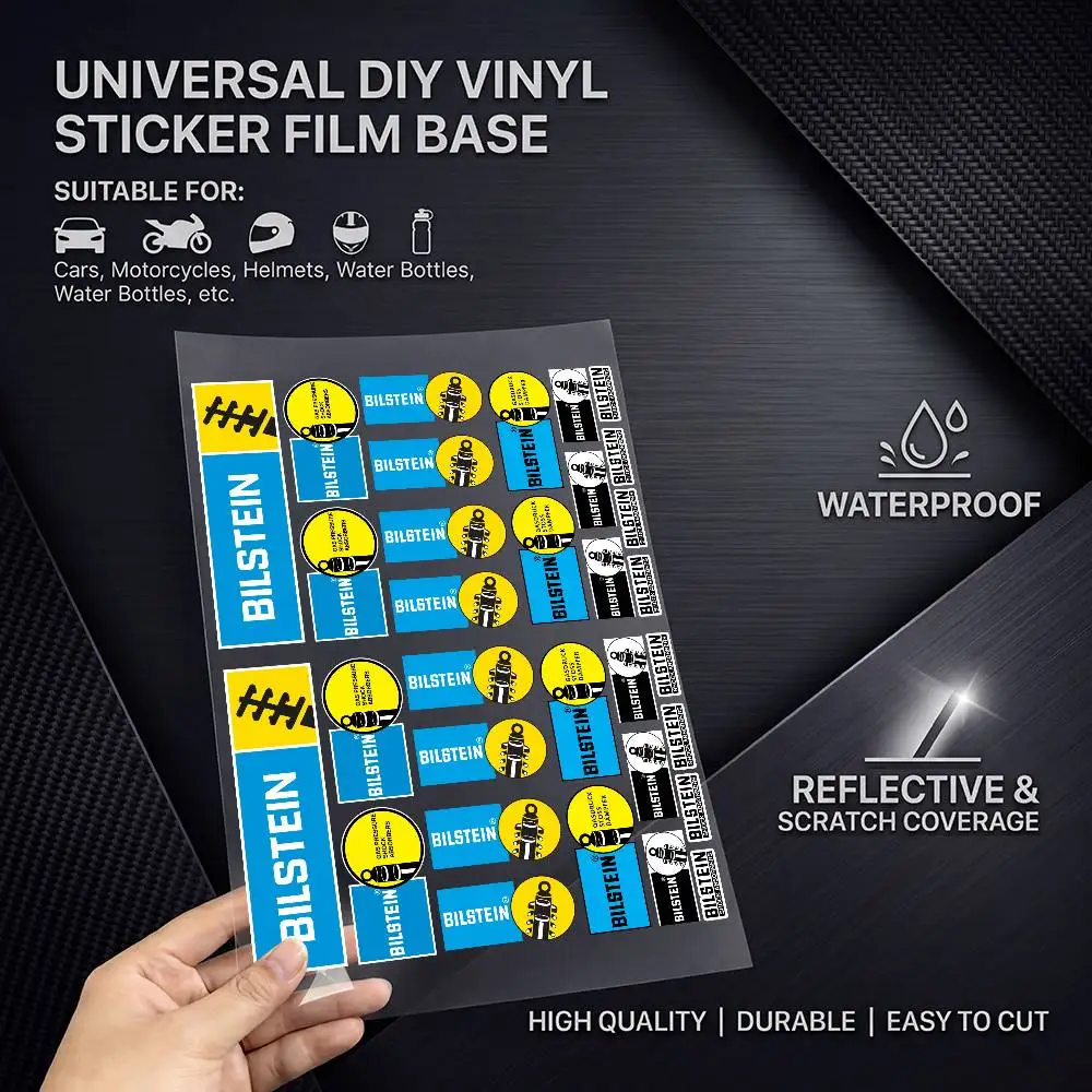 B-bIlStEiN-N Multi Scene Waterproof Reflective Scratch Cover Stickers Fit Auto Motorcycle Helmet Refrigerator