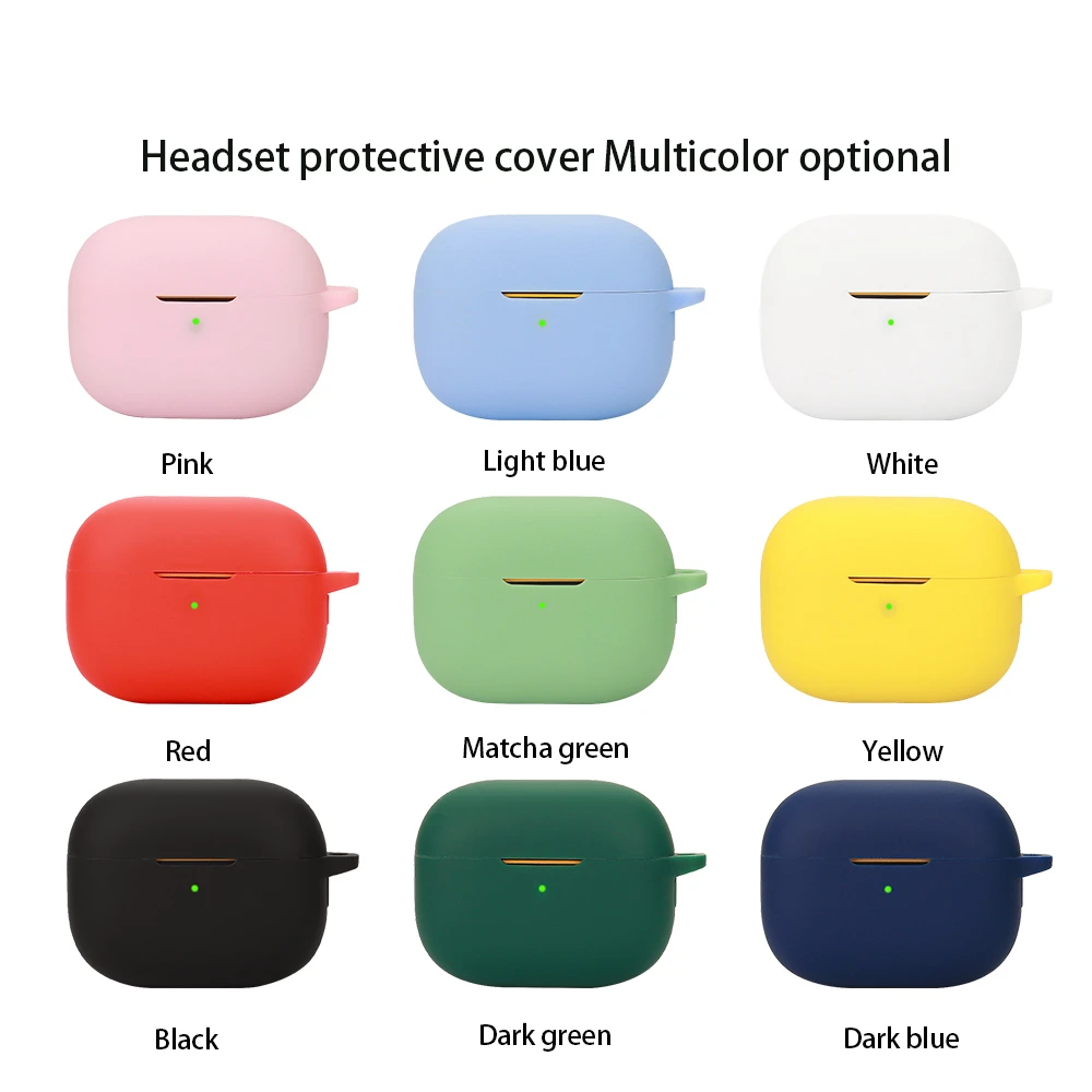 Soft Silicone Case Cover Shockproof Protective Protector with Hook Anti-Scratch Shell for iQOO TWS 2